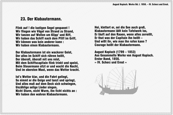 Der Klabautermann – August Kopisch 