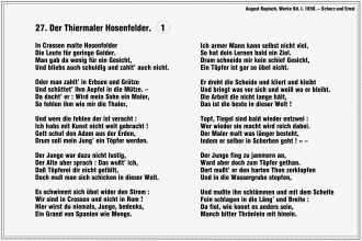 Der Thiermaler Hosenfelder – August Kopisch (Teil 1)